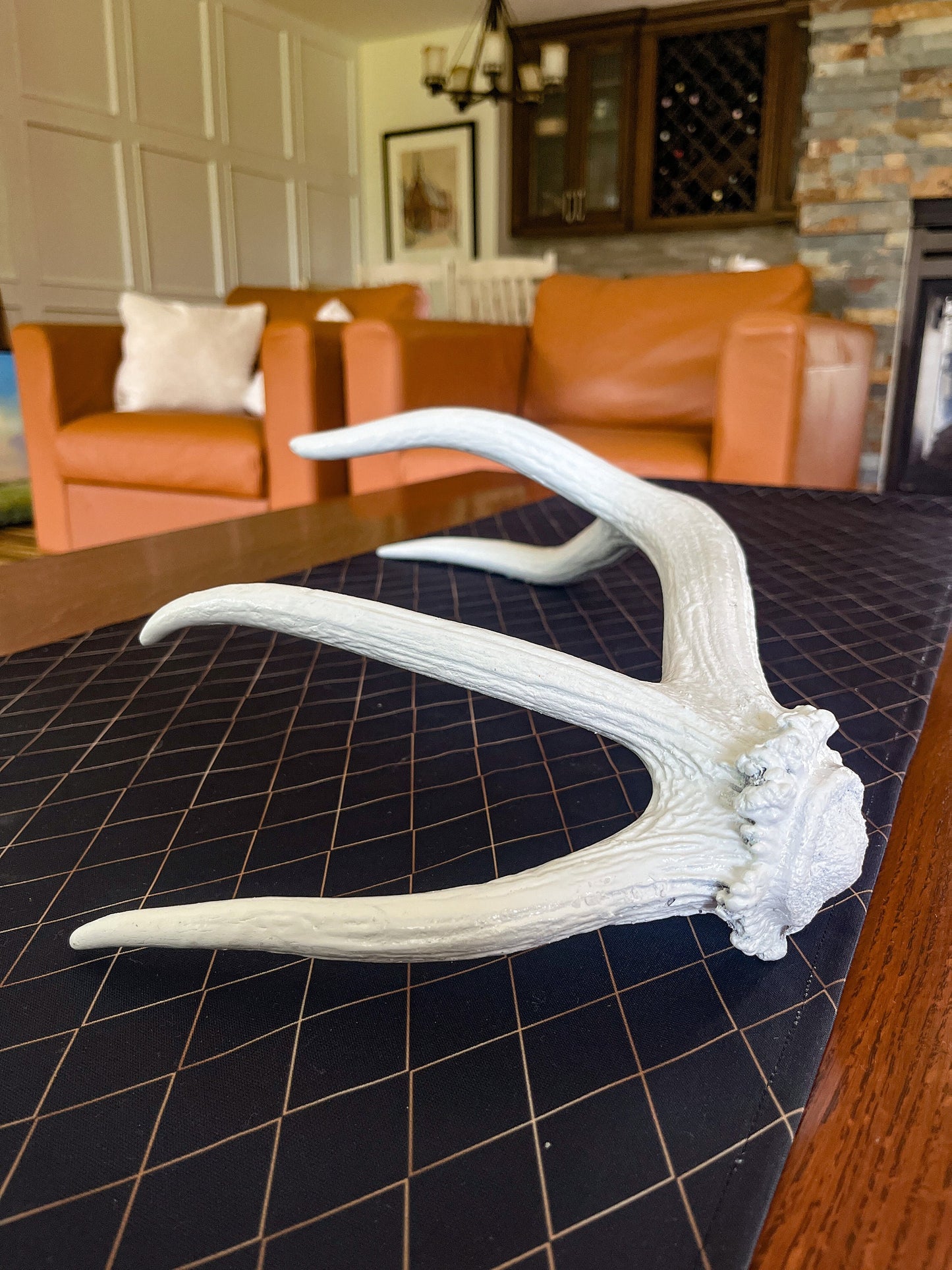 4 Painted Real Elk Antlers. For Decorations, Crafting and More