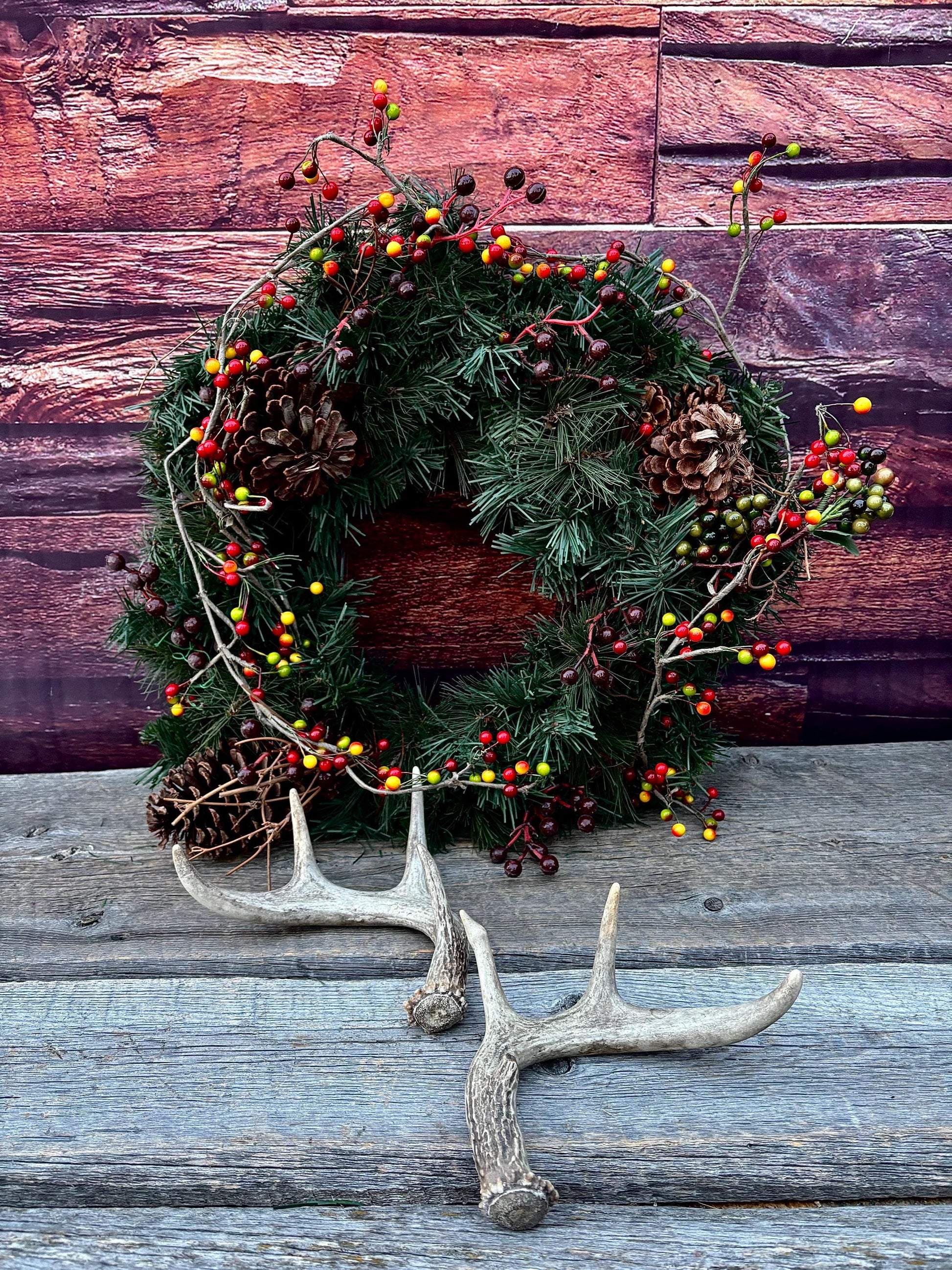 Set of Canadian Whitetail Deer Antlers. Classic Fresh, Large, Small 4x4 Antler Set.