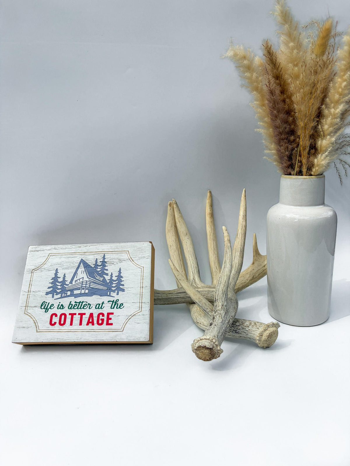 Large Whitetailed Deer Antlers - Matching set. Decor Crafting and More